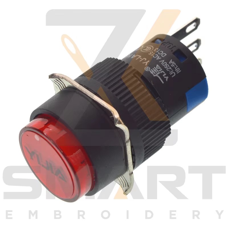Botton Switch Self-Return Without Lamp Chinese Embroidery Machine Parts EDH06-YJ-LA16G-11 EDH06-YJ-LA16R-11