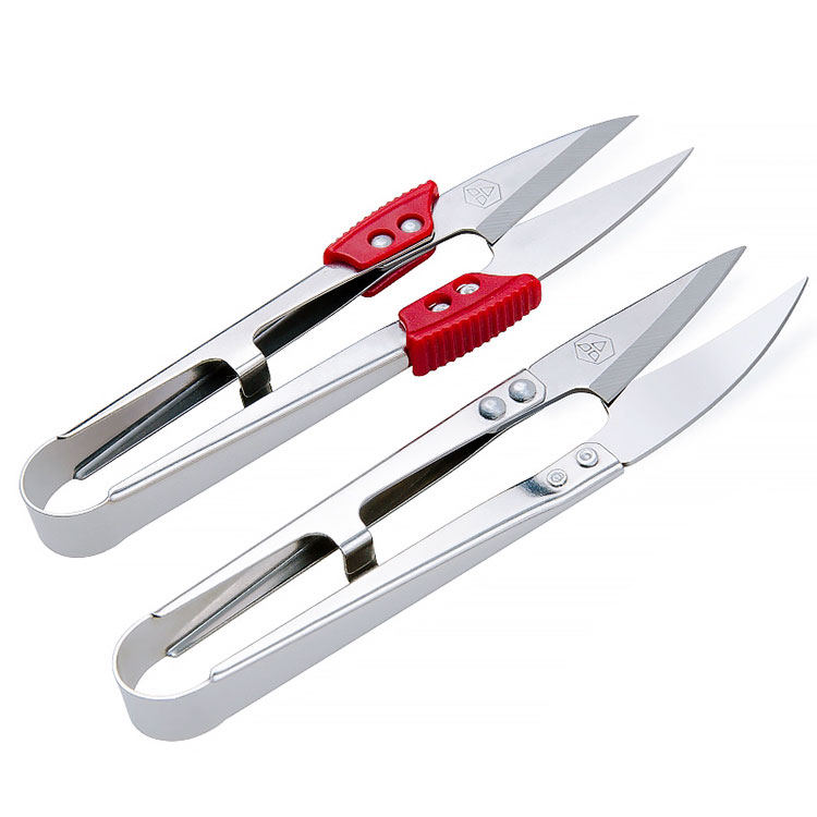 Bending wire scissors, stainless steel curling head scissors, thread ends sewing, browning, trimming, small scissors for household use without springs